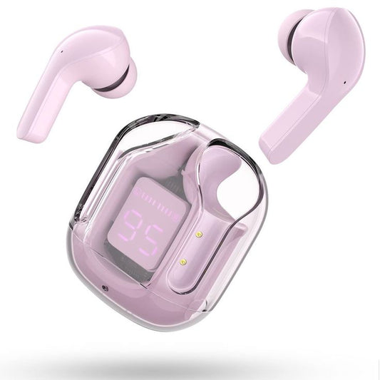 Zyro In-Ear Wireless EarPods with LED Display Case | Clear Sound & Digital Battery Indicator | Pink