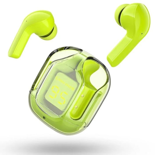 Zyro In-Ear Wireless EarPods with LED Display Case | Clear Sound & Digital Battery Indicator | Green