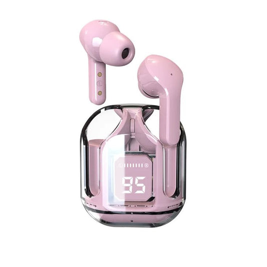 Zyro In-Ear Wireless EarPods with LED Display Case | Clear Sound & Digital Battery Indicator | Pink