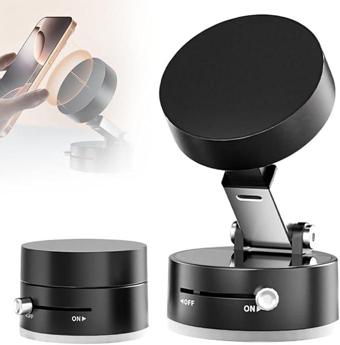 Vacuum Magnetic Suction Phone Holder | Foldable & Rotatable