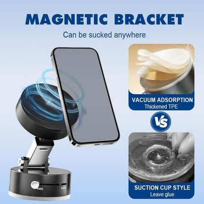 Vacuum Magnetic Suction Phone Holder | Foldable & Rotatable