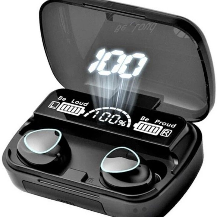 M10 True Wireless Earbuds Bluetooth 5.1, 40H Playtime, Touch Control, HD Sound, LED Display, In-Ear Headphones with Mic
