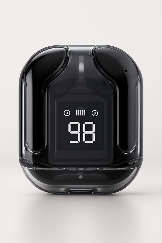 Zyro In-Ear Wireless EarPods with LED Display Case | Clear Sound & Digital Battery Indicator | Black